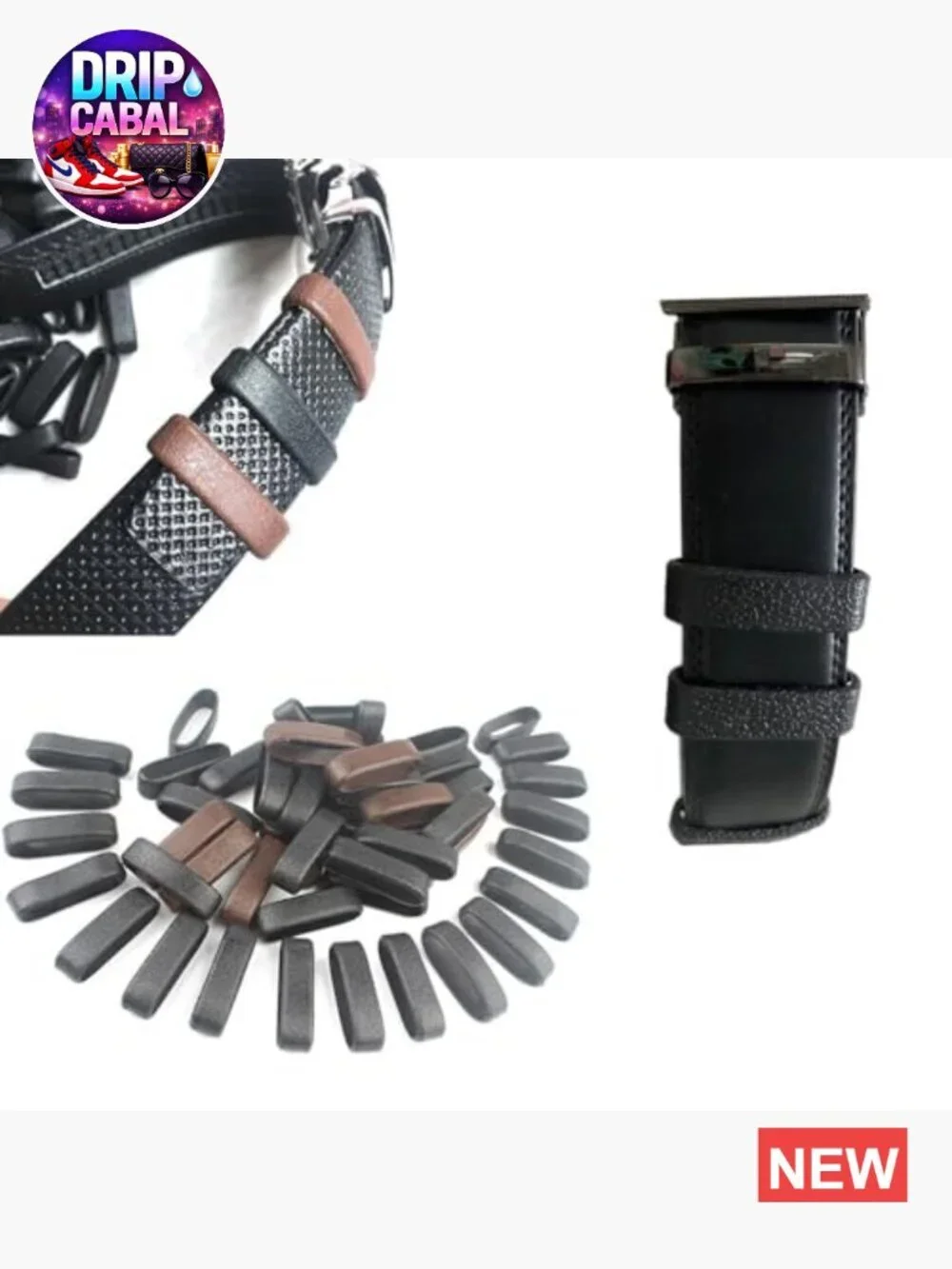 10 Pack Belt Loop Keepers TPU Plastic Leather Grain Belt Holder Straps